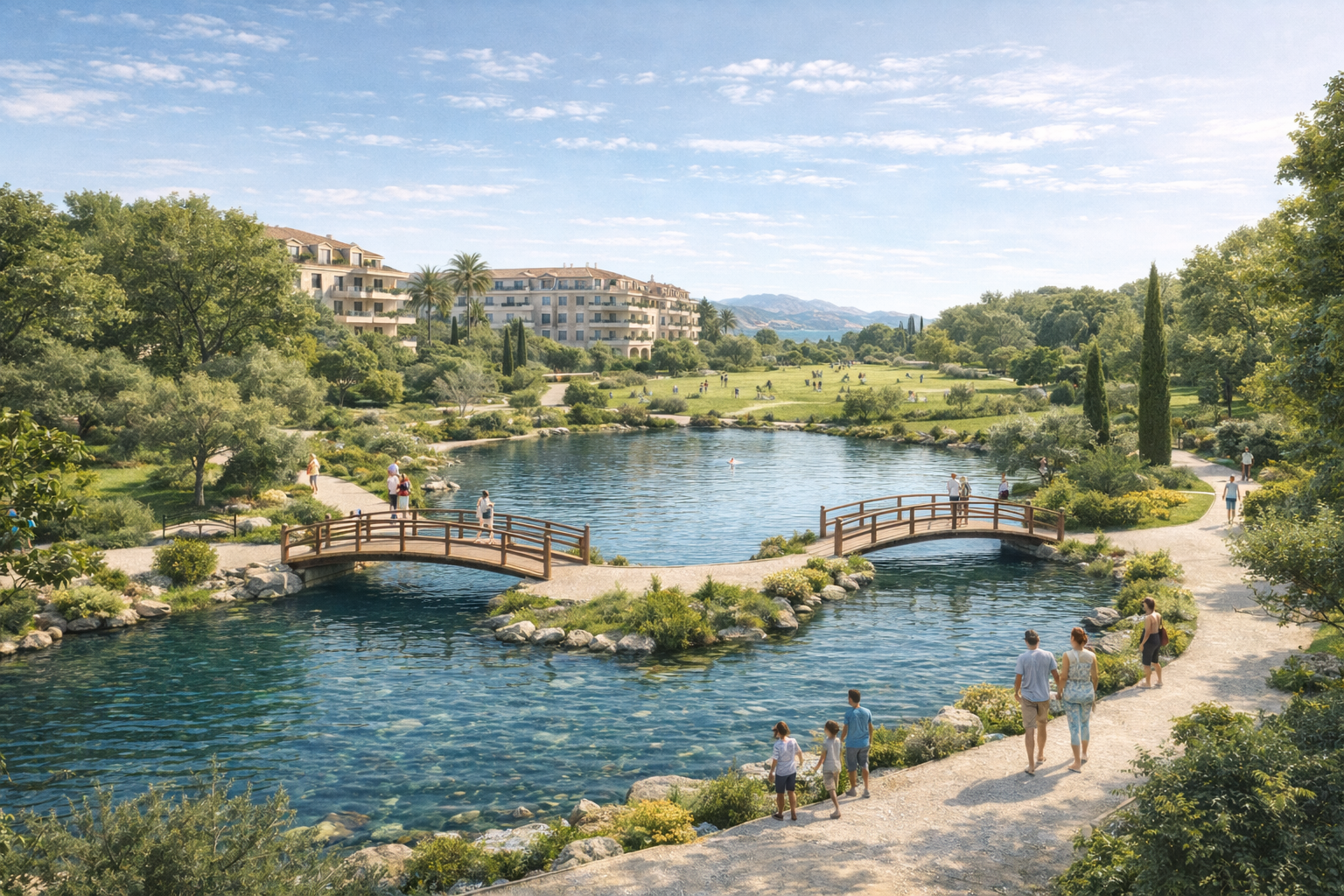 Un écoquartier paysager à centralité verte